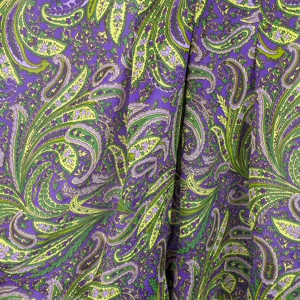 Norton McNaughton Paisley A-Line Skirt Purple Green Size 14 Classic Vintage - Picture 8 of 8